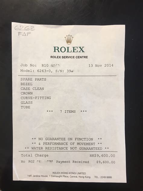 rolex receipt for sale|rolex watch writing receipt.